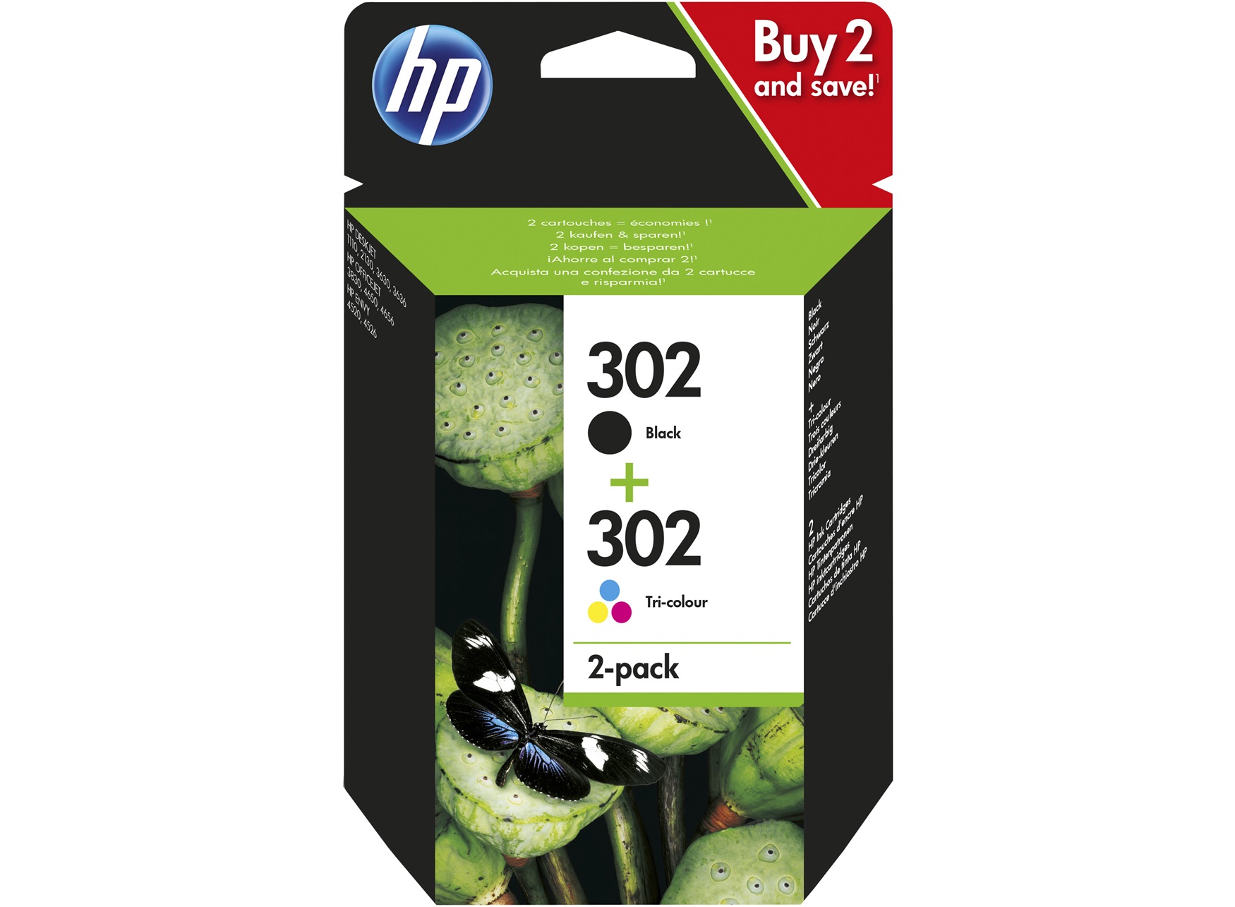 Pack Cartouches HP 302 Noir et Couleur