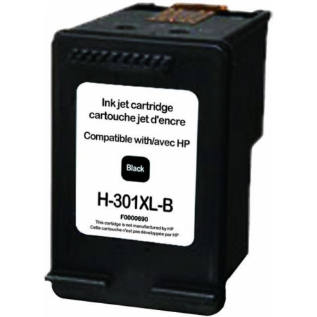 Cartouche d'encre HP N° 301 XL Noir - Compatible - Inkcenter