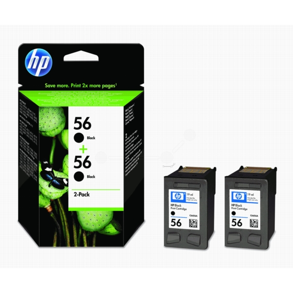 Cartouches HP N° 56 Pack Noir 2pc.