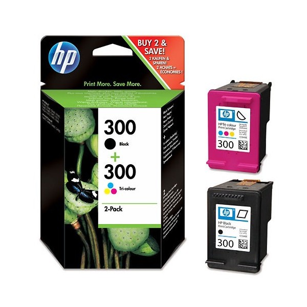 Cartouches HP N° 300 Pack Noir & Couleur