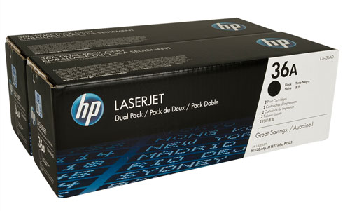 Pack 2 Toner HP CB436A – 36A Noir