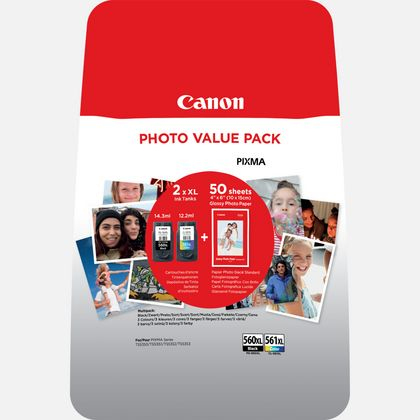 Pack Cartouche d’encre Canon PG-560XL / CL-561XL Black & Couleur