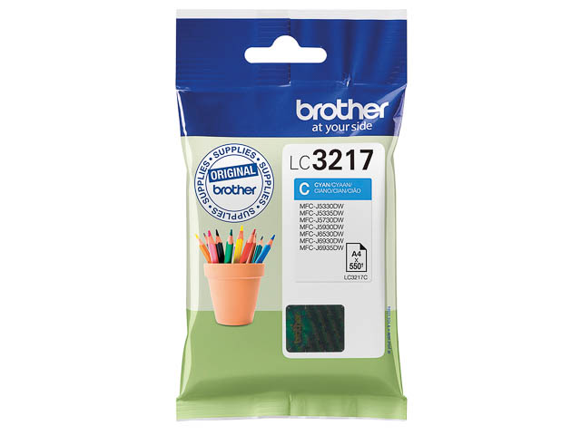 Cartouche d’encre Brother LC-3217 Cyan