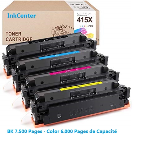 MultiPack Toner HP 415X C/M/Y/K Grande Capacité – Compatible