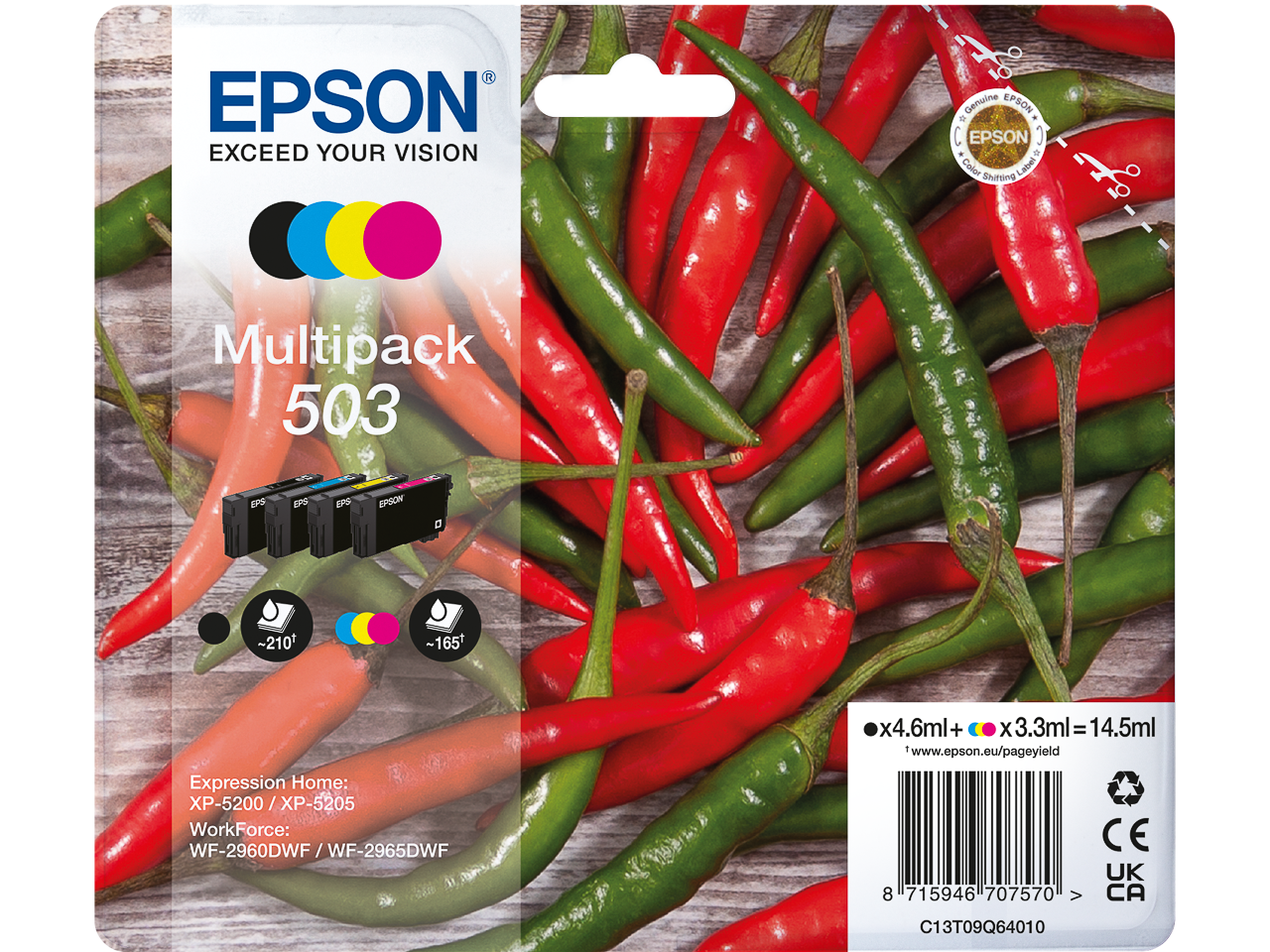 MultiPack Cartouche d’encre Epson 503 BK/C/M/Y