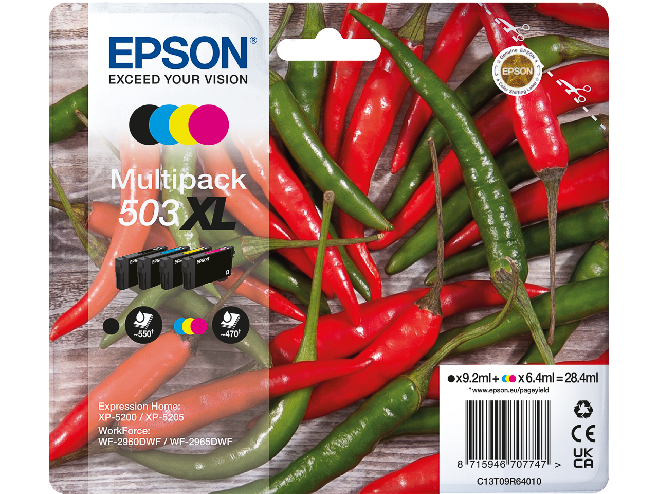MultiPack Cartouche d’encre Epson 503XL BK/C/M/Y