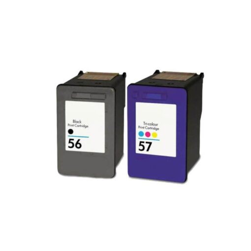 Cartouches d'encre  Compatible HP N° 56 + 57 - Pack