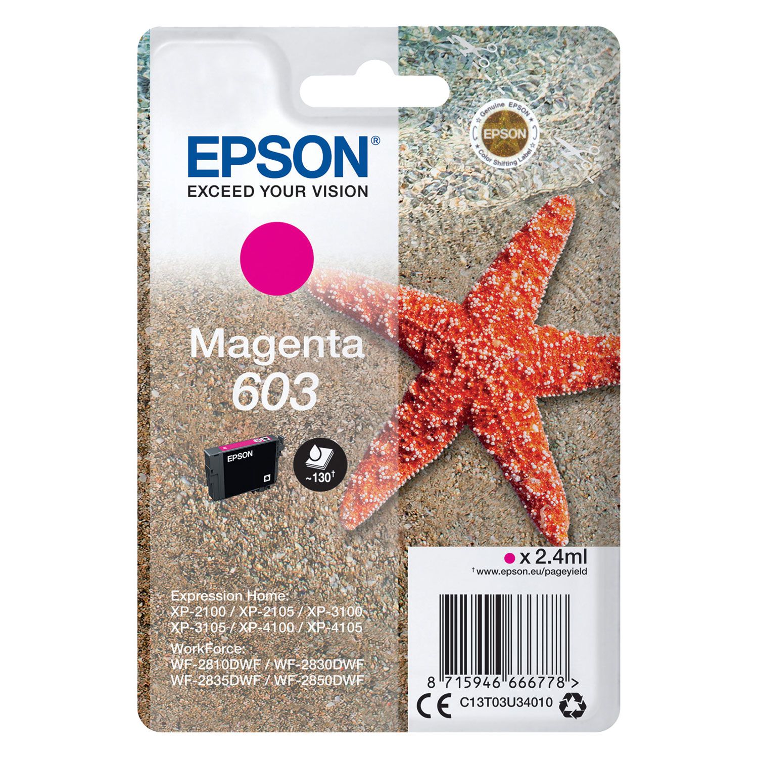 Cartouche D’encre Epson 603 Magenta