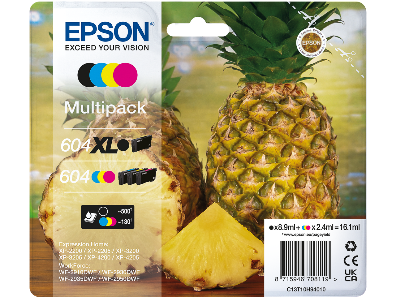 MultiPack Cartouche D’Encre Epson 604XL/604 CMY 1X500/3X130PAGES