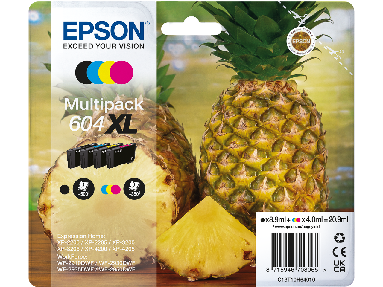 MultiPack Cartouche D’Encre Epson 604XL CMYK HC 1X500/3X350PAGES