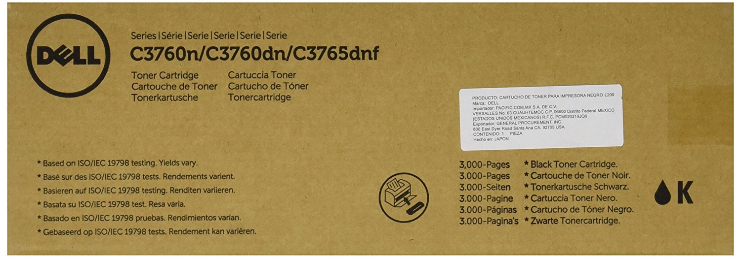 Toner Dell C3760 Noir