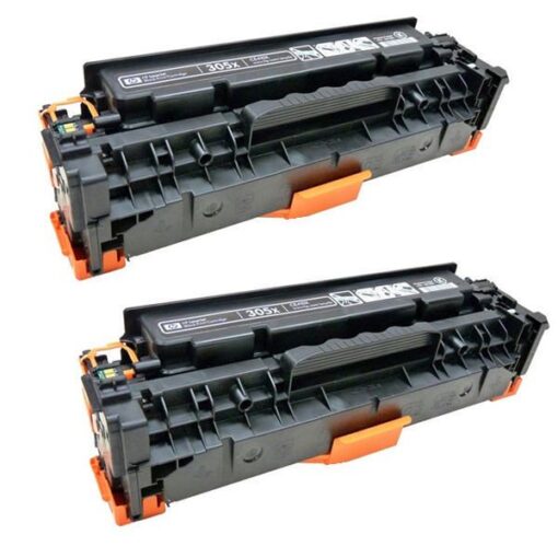 Pack 2 Toner Compatible HP CE410X - 305X Noir