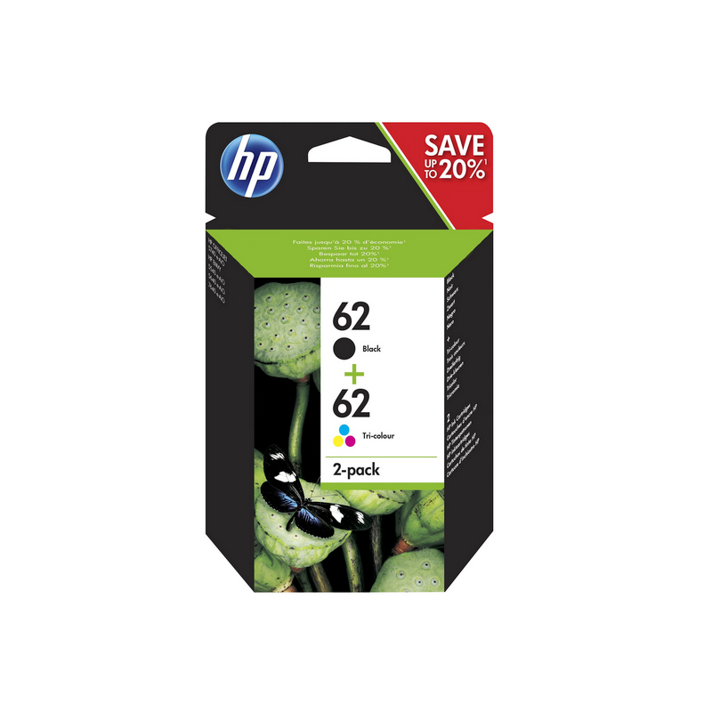 Cartouches HP 62 Pack Noir & Couleur