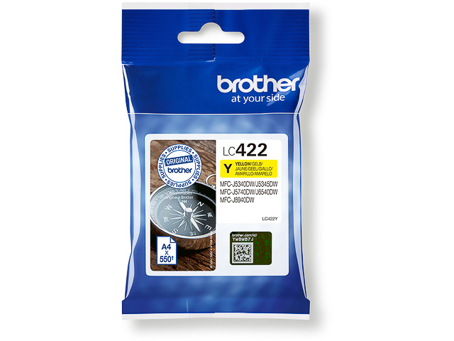 Cartouche d’encre Brother LC422 Yellow
