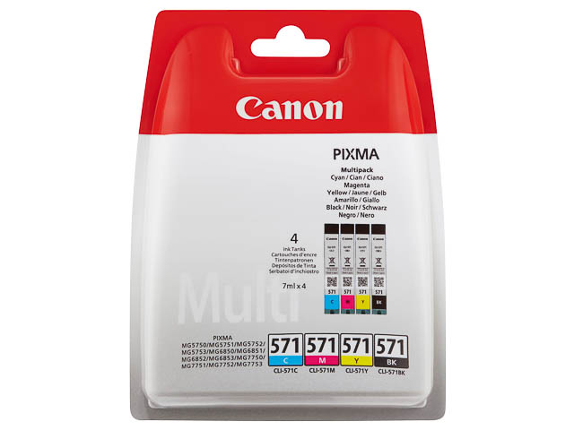 Pack Cartouche Canon CLI 571 CMYK