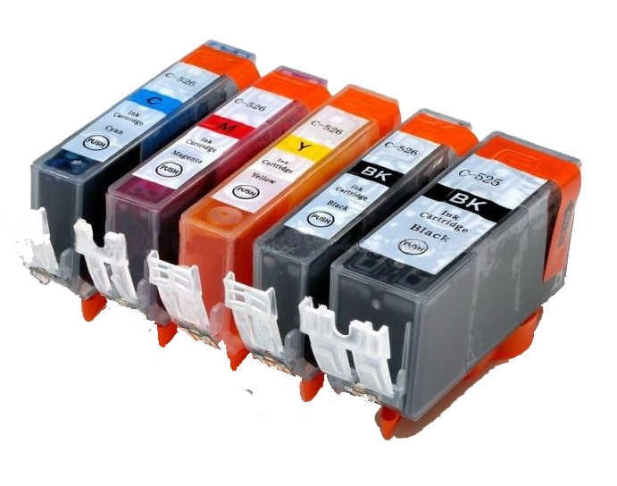 MultiPack 5 Cartouche Canon PGI-525/CLI-526 - Compatible - Inkcenter