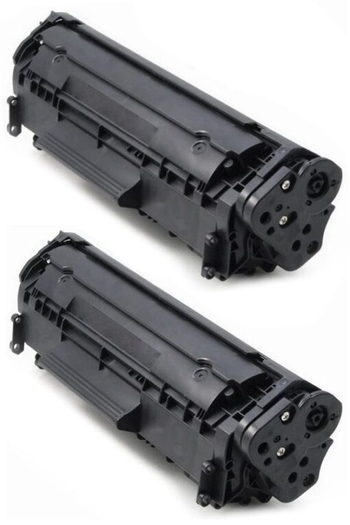 Pack 2 Toner Compatible HP Q2612AD - 12A Noir