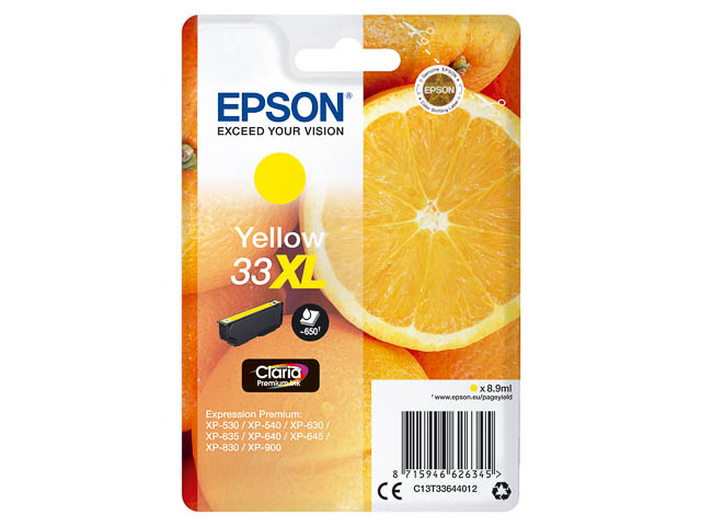 Cartouche Epson 33 XL Jaune