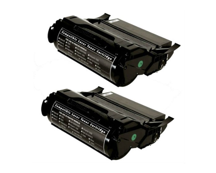 Pack 2 Toner Lexmark T650/652 Noir HC – Compatible