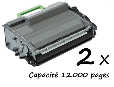 Pack 2 Toner Brother TN-3512 Noir HC – Compatible