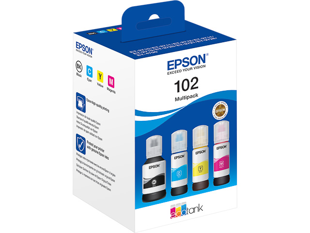 Pack Cartouche Epson Ecotank ET102 BK/C/M/Y