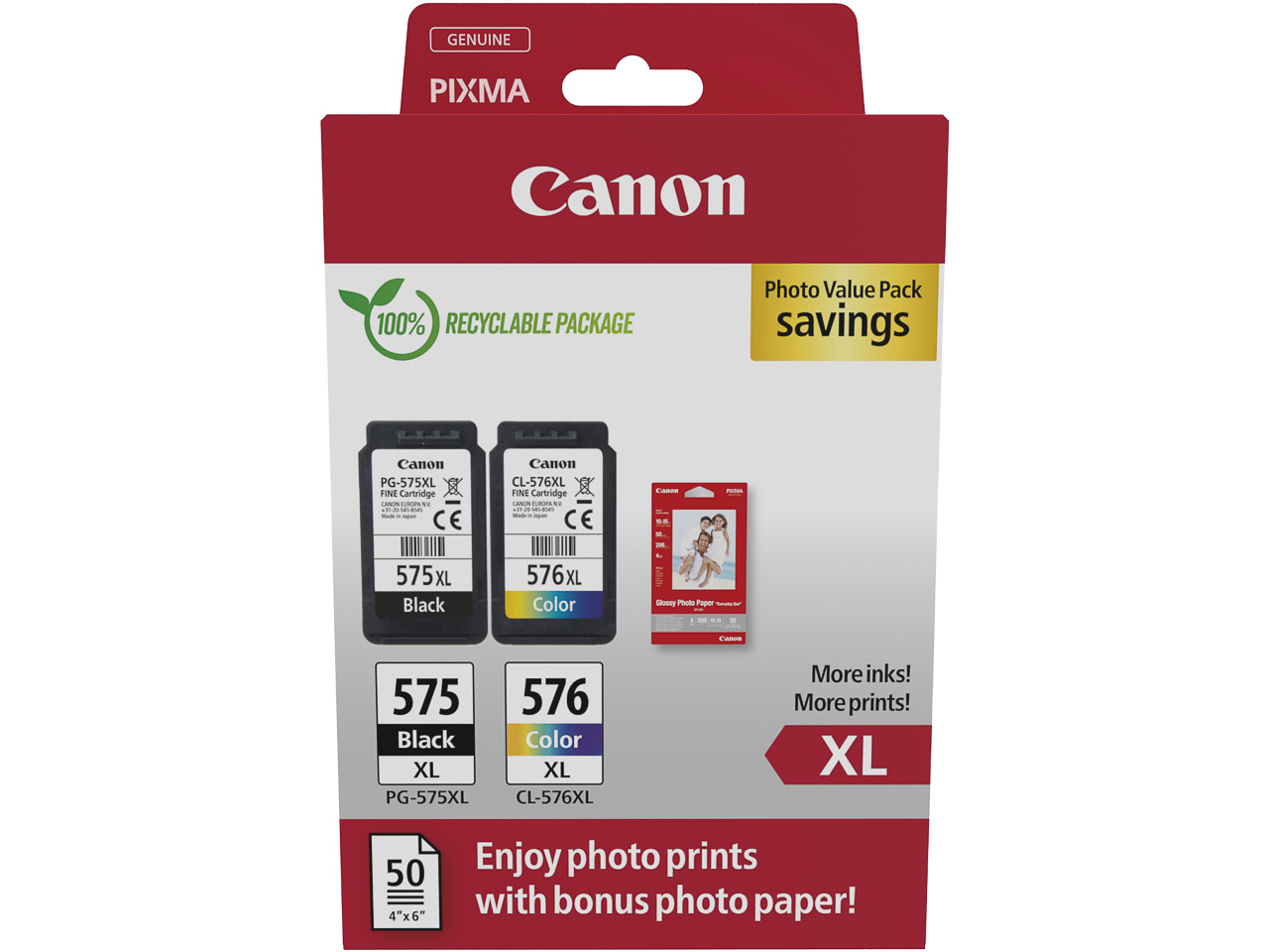 Pack Cartouche D’Encre Canon PG-575XL/CL-576XL