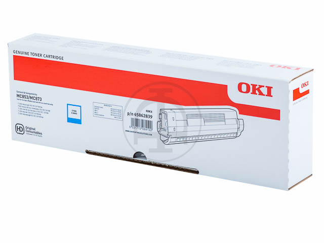 Toner OKI MC853/873 Cyan ( 45862839 )